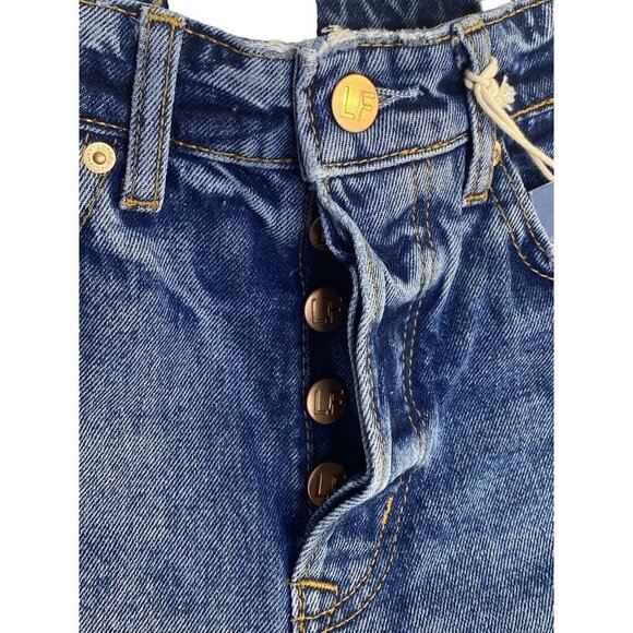 Lovers‎ + Friends Womens Ryan High Rise Loose Straight Blue Denim Size 25 - Picture 5 of 13